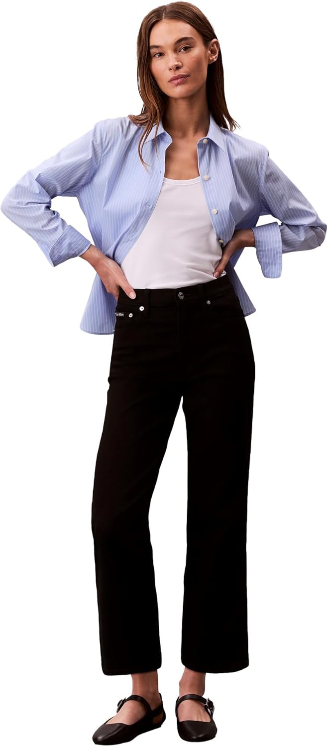 

Женские джинсы Calvin Klein Bootcut с высокой талией, True Black