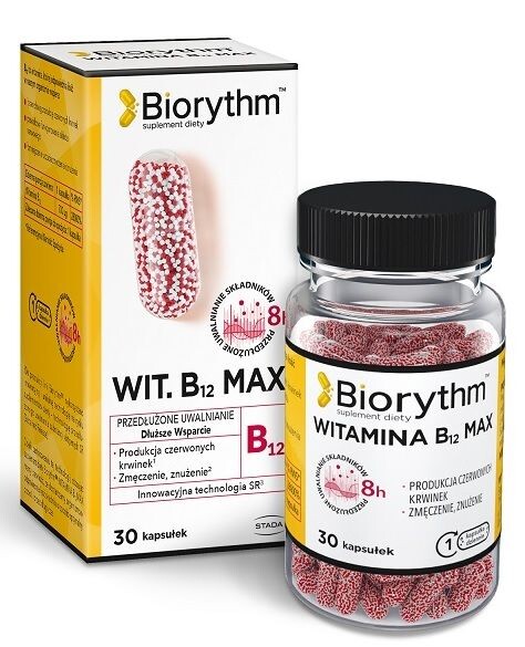 

Витамин В12 в капсулах Biorythm Witamina B12 Max, 30 шт
