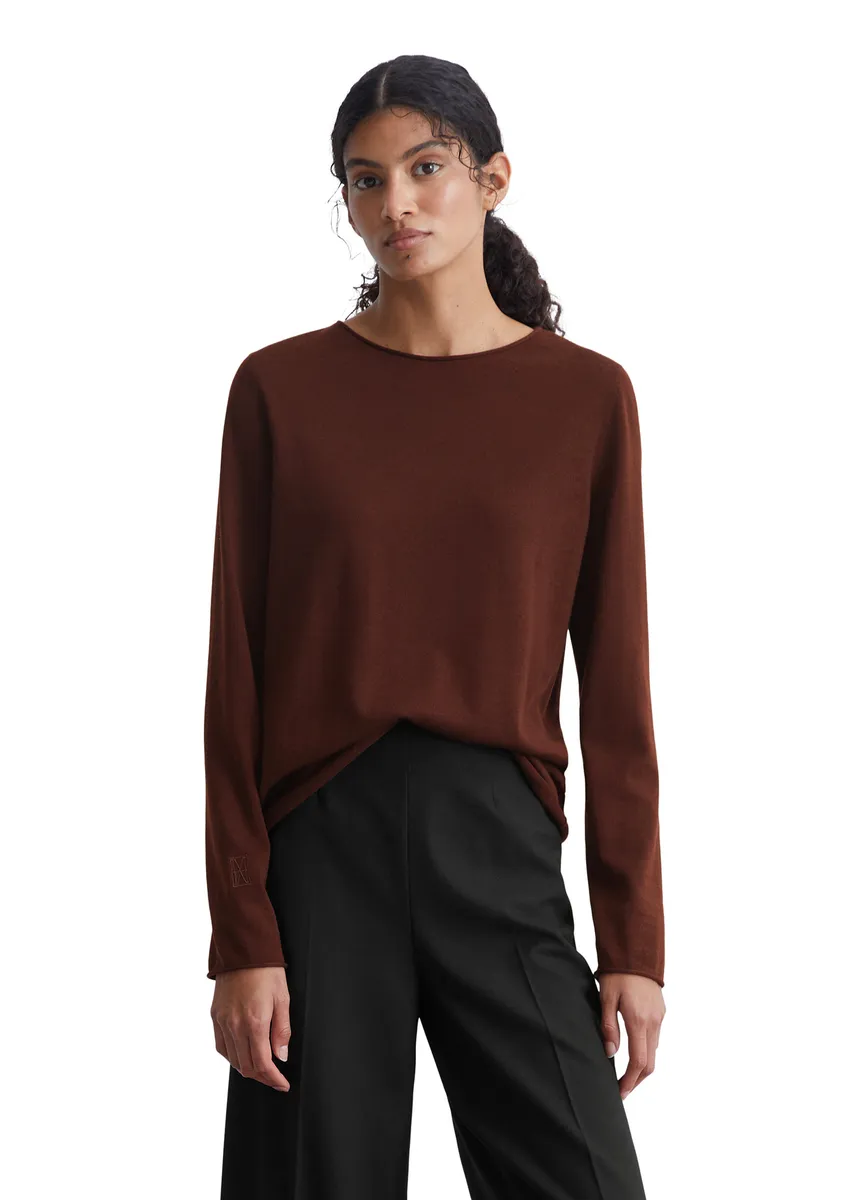 

Вязаный свитер Marc O'Polo "из тонкой шерсти мериноса", коричневый