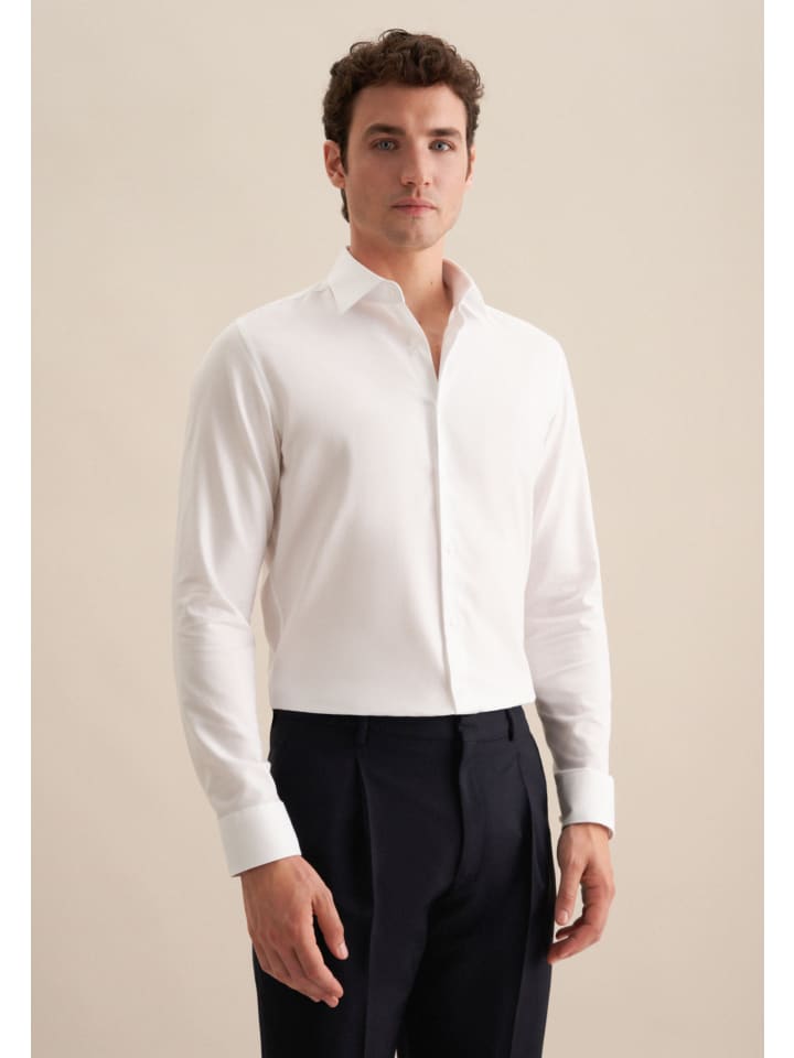 

Рубашка Seidensticker Flanellhemd Slim, белый