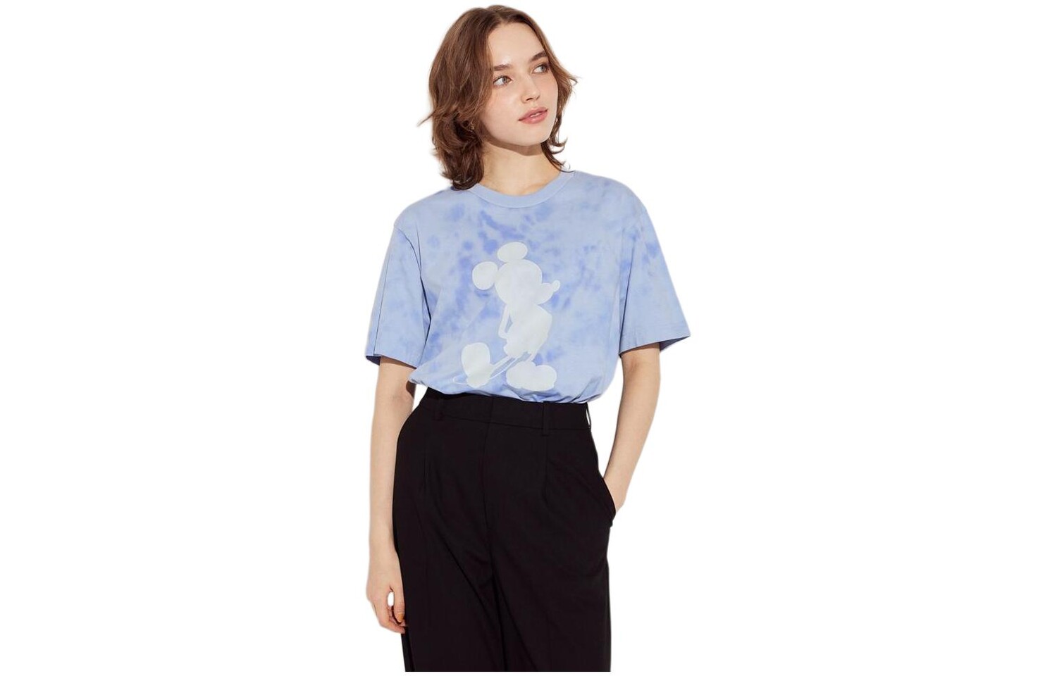 Футболка унисекс бирюзового цвета Uniqlo, голубой — фото 2