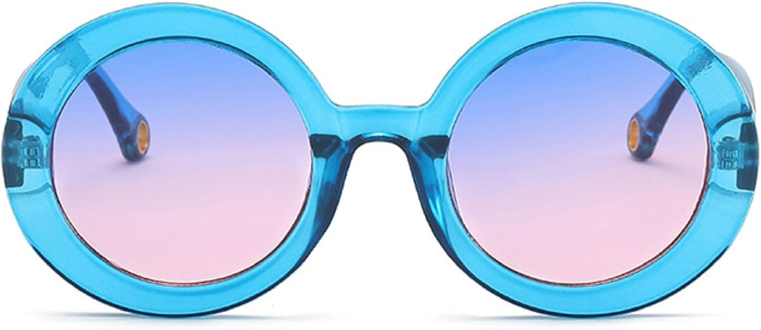 

Красочные круглые солнцезащитные очки для женщин и мужчин, модные градиентные солнцезащитные очки, женские очки конфетных цветов, защита от УФ-излучения UV400 mincl, Blue