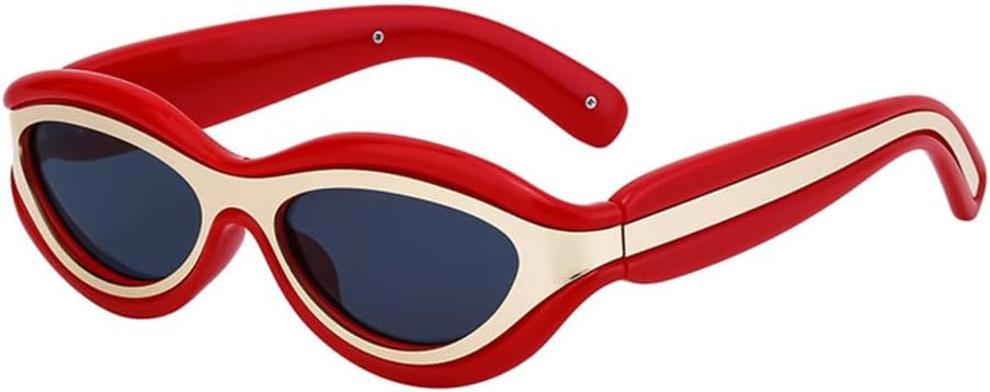 

Солнцезащитные очки в стиле стимпанк с маленькой оправой для женщин, роскошные овальные солнцезащитные очки в стиле панк для леди, винтажные очки, защита от ультрафиолета UV400 LVTFCO, 2