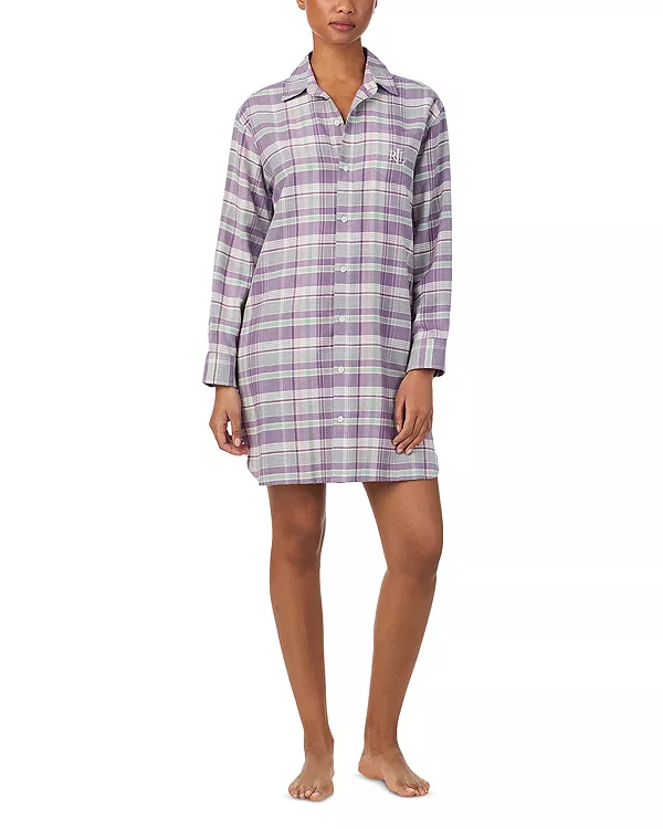 

Рубашка с длинным рукавом, ночная рубашка Ralph Lauren, фиолетовый