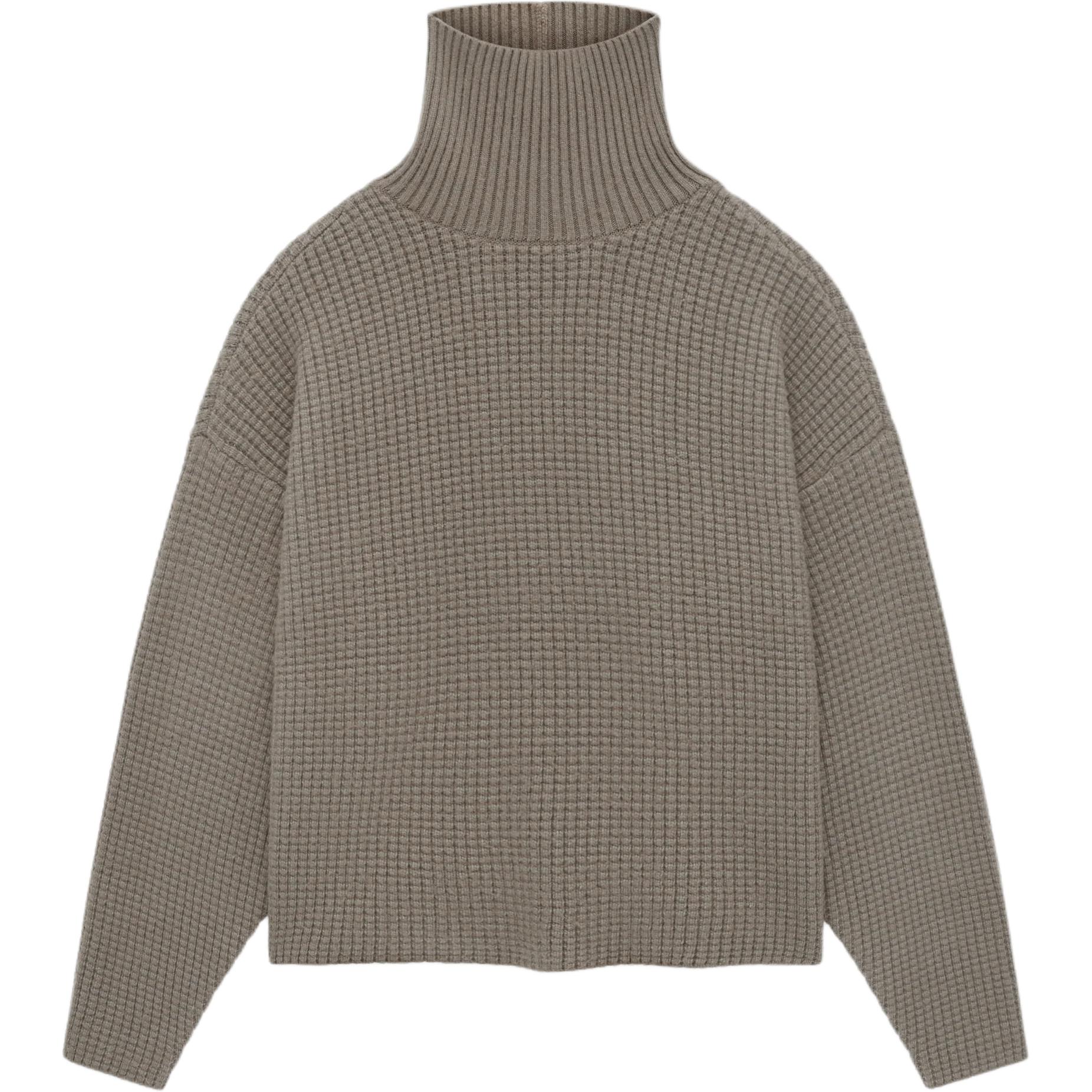 Тяжелый вафельный водолазка Fear Of God Essentials, темно-серый — фото 4