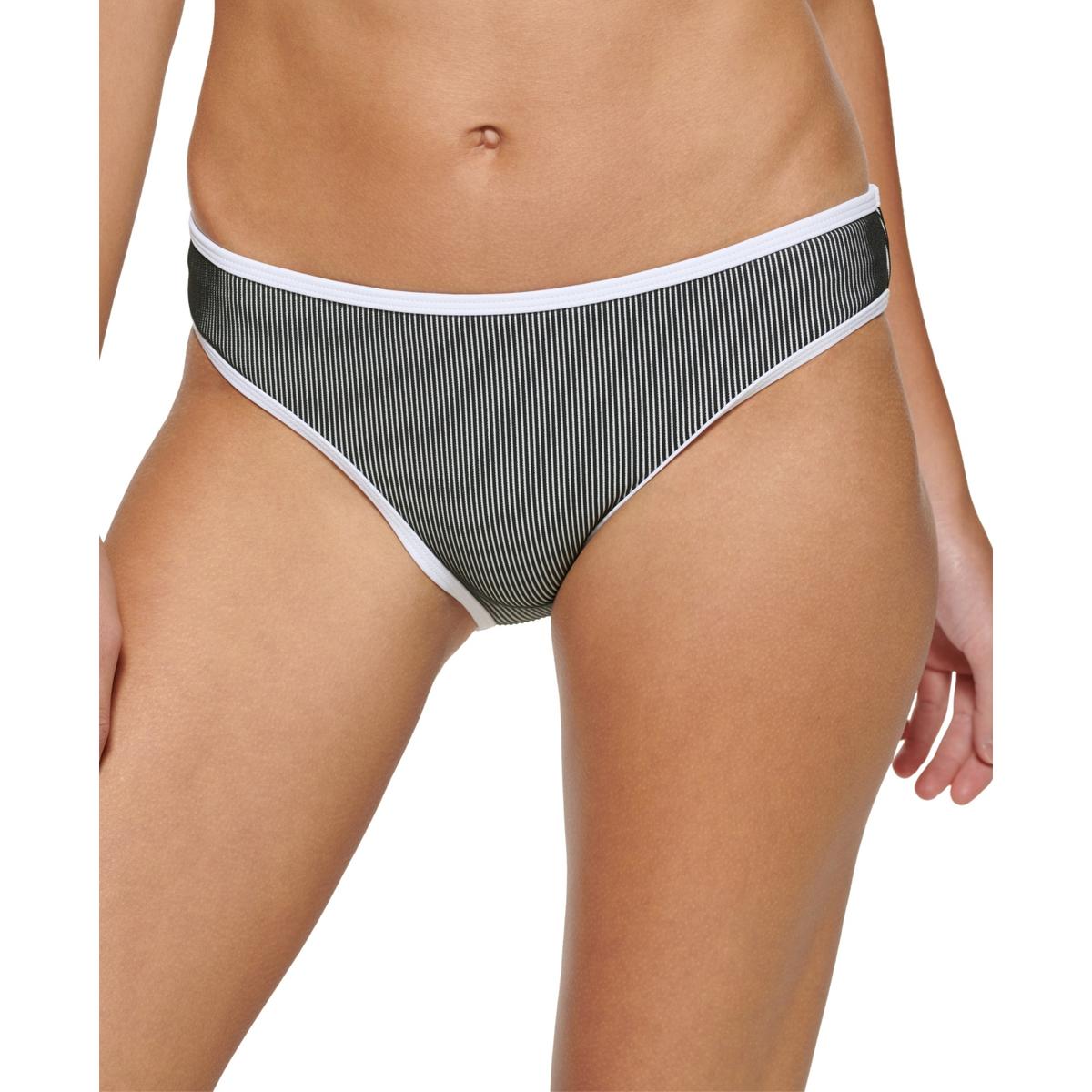 

Женский ребристый купальник-бикини, раздельные плавки Calvin Klein, черный/белый