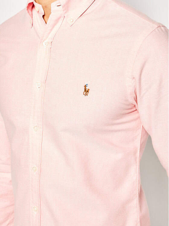Рубашка узкого кроя Polo Ralph Lauren, розовый — фото 4