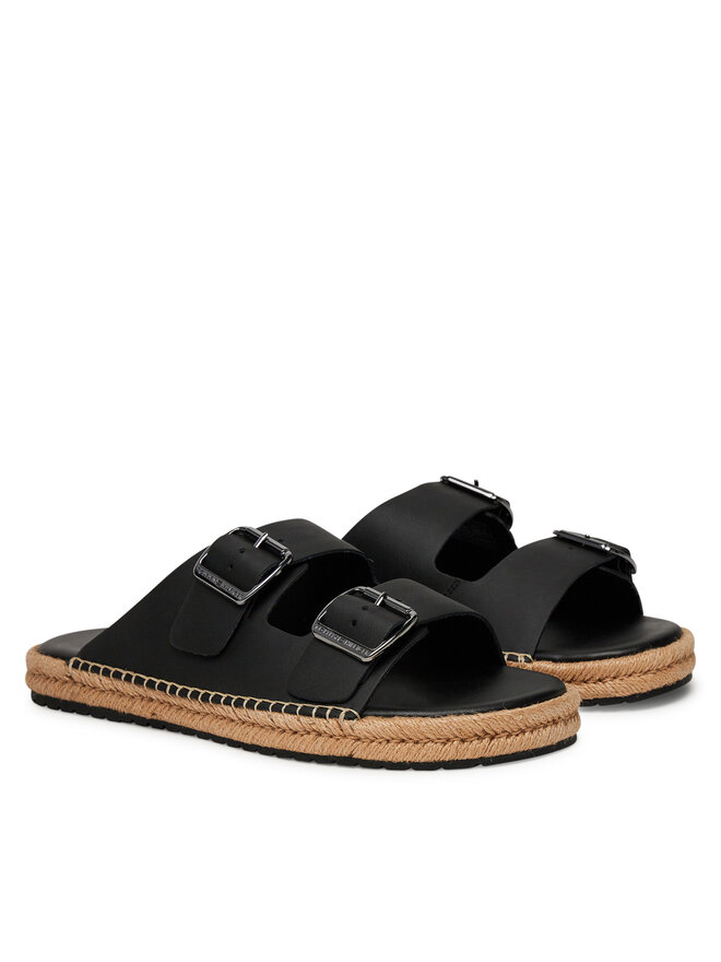 Эспадрильи Flex Jutte Hilfiger Lth Sandal FM0FM05646 Tommy Hilfiger, черный — фото 2