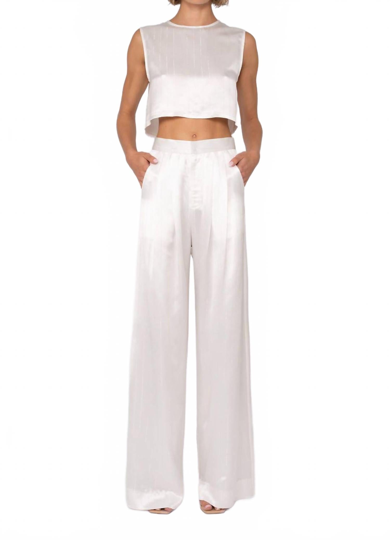 

Брюки Hester в бело-серебристую полоску NONCHALANTLABEL