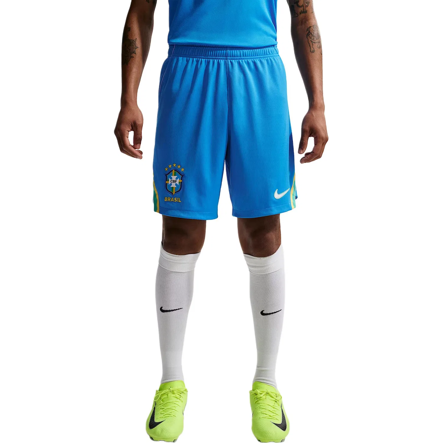 Шорты футбольные мужские Dri-FIT Brazil 2026 Stadium Home реплика Nike, Light Photo Blue/Light Mint Green/White, Style: IB5411-435