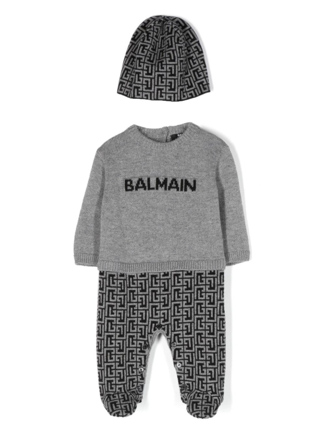 

Balmain Kids комбинезон с логотипом, серый