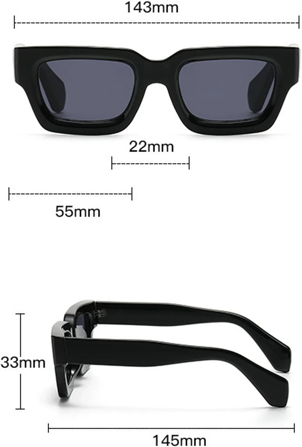 

Роскошные панк-солнцезащитные очки квадратной формы для женщин и мужчин, солнцезащитные очки UV400 для женщин, очки с индивидуальным дизайном Melrose, White