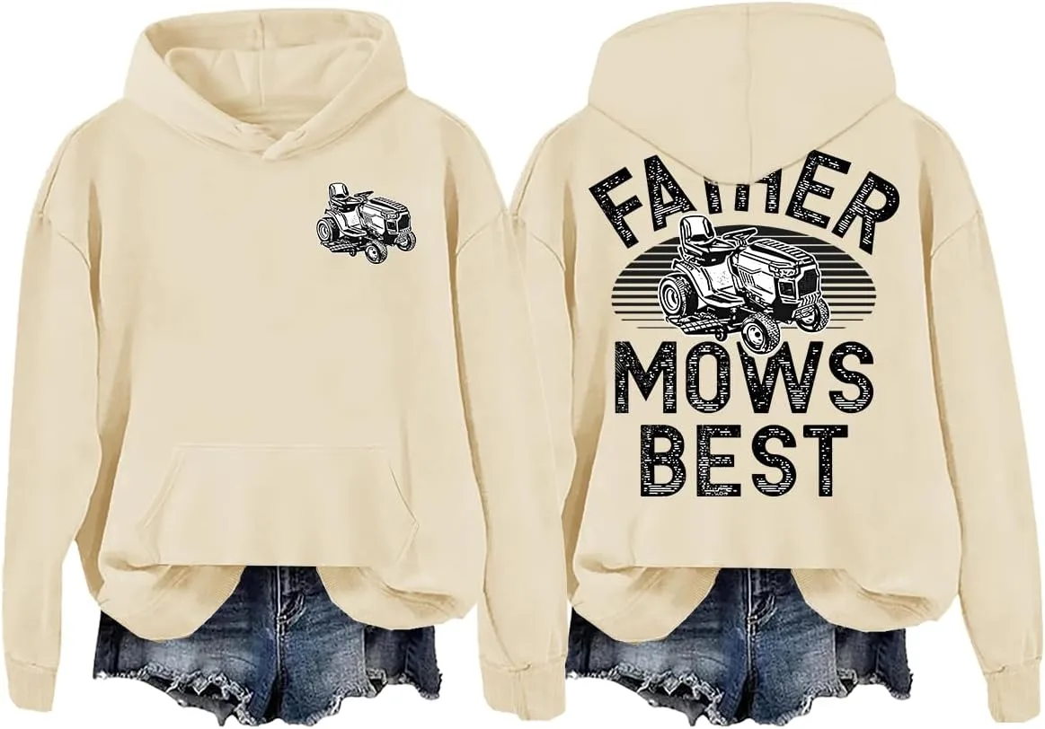 

Толстовка Father Mows Best с капюшоном и длинными рукавами woati