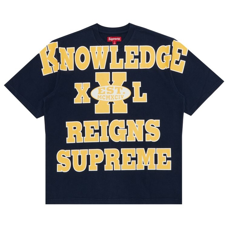 

Топ Supreme Overprint Knowledge Short-Sleeve Top, синий