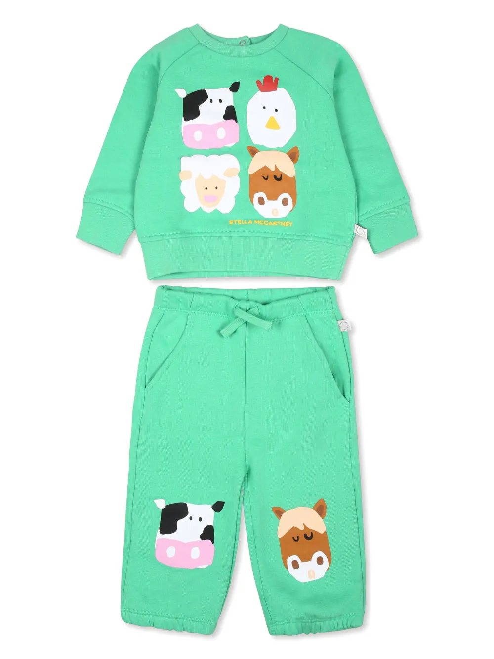 

Спортивный костюм с графичным принтом Stella McCartney Kids, зеленый