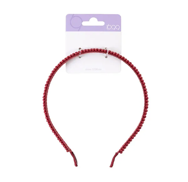 

Повязка для волос Pearls 1Cm 1699, цвет rojo granate