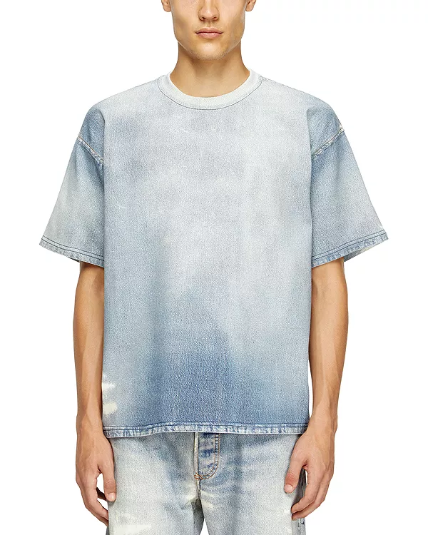 

Футболка свободного кроя с круглым вырезом Diesel, синий