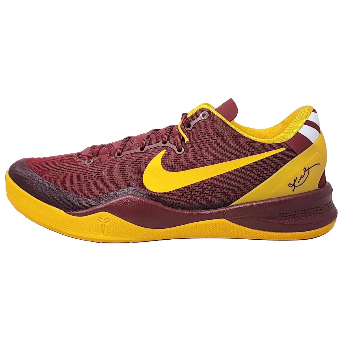 Кроссовки баскетбольные Nike Kobe 8 Protro PE 'USC' мужские низкие красные желтые с амортизацией и износостойкостью