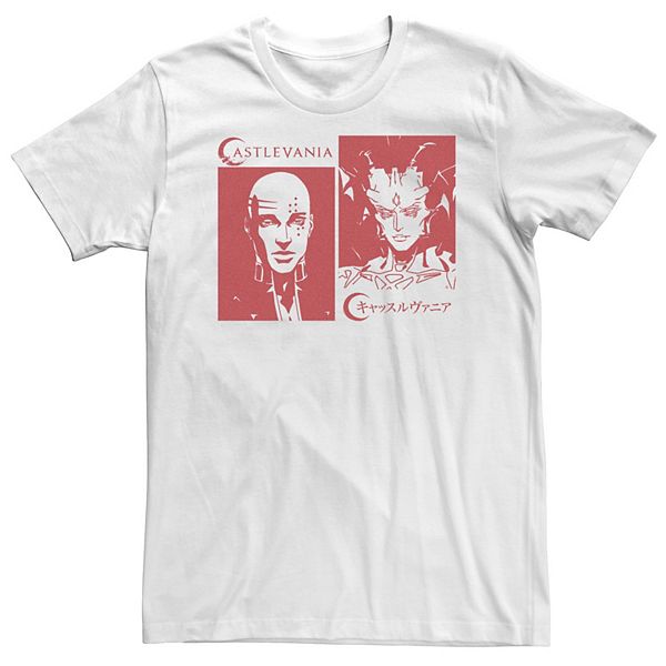 

Футболка с портретом Isaac и Abel из сериала Castlevania в красных тонах Big & tall Licensed Character