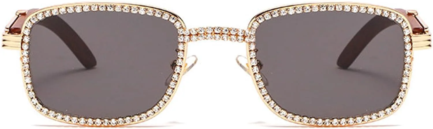 

Солнцезащитные очки Willochra Shining Small frame Square Rhinestone Sunglasses Women Diamond Female crystal Sun Glasses Luxury Bling Goggles, 3pcs-black&brown&blue