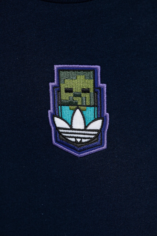 Детская хлопковая футболка MINECRAFT Adidas Originals, темно-синий — фото 4
