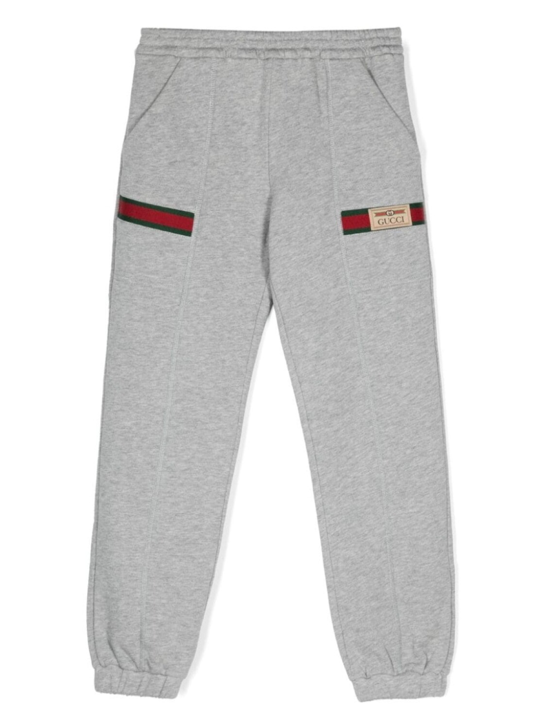 

Gucci Kids спортивные брюки с надписью Gucci, серый