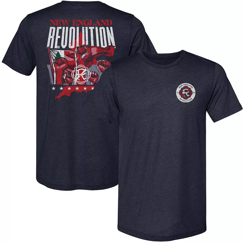 

Темно-синяя футболка New England Revolution для взрослых 500 уровня с изображением сзади 500 LEVEL