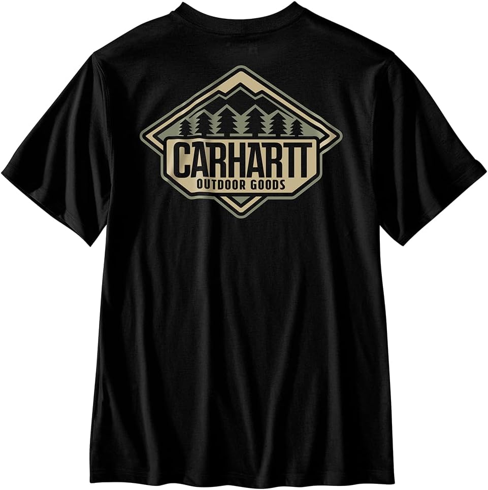 

Мужская футболка Carhartt 107525 свободного кроя с короткими рукавами и принтом деревьев, Black