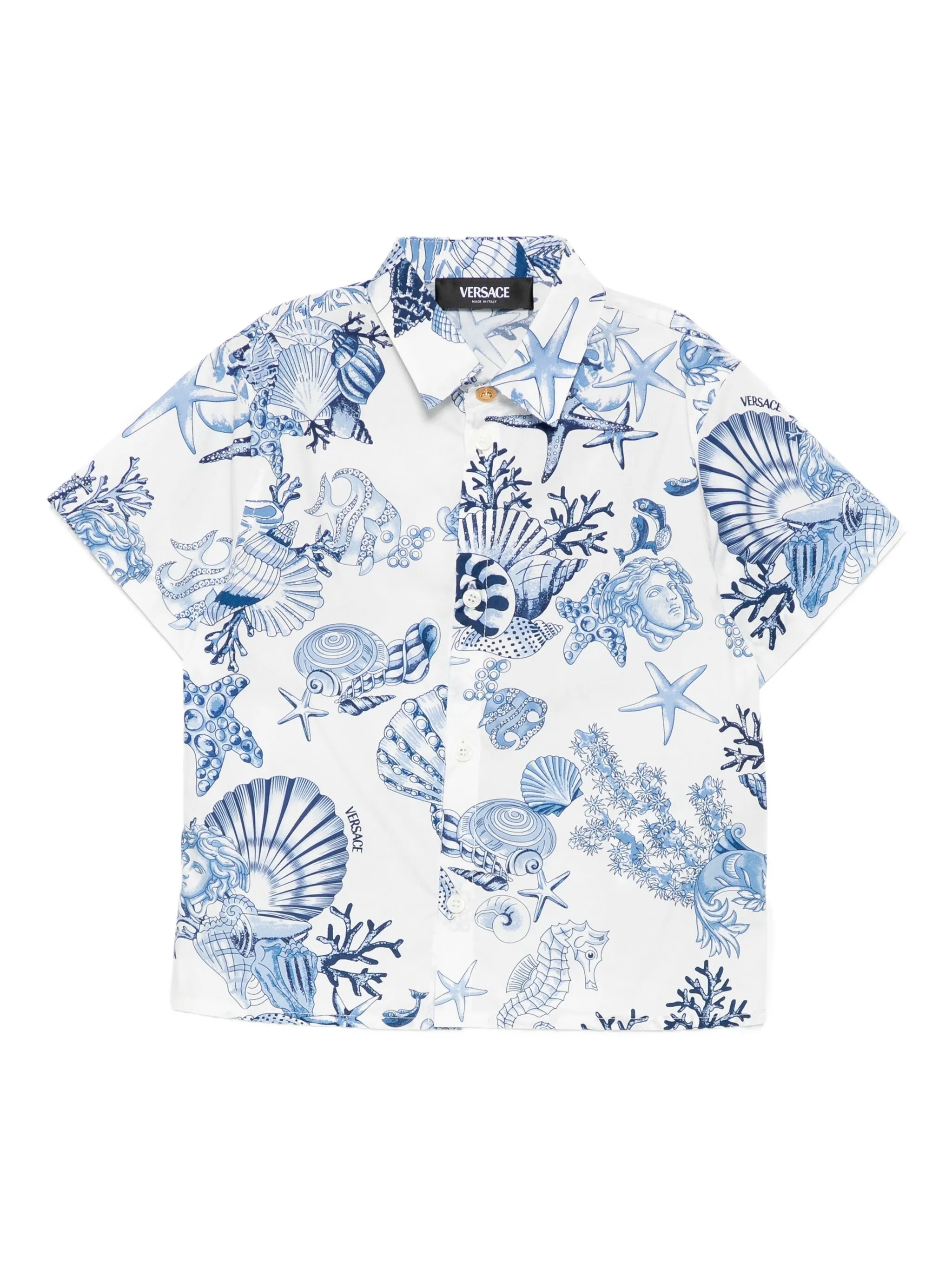 

Рубашка Coral Theatre Versace Kids, синий