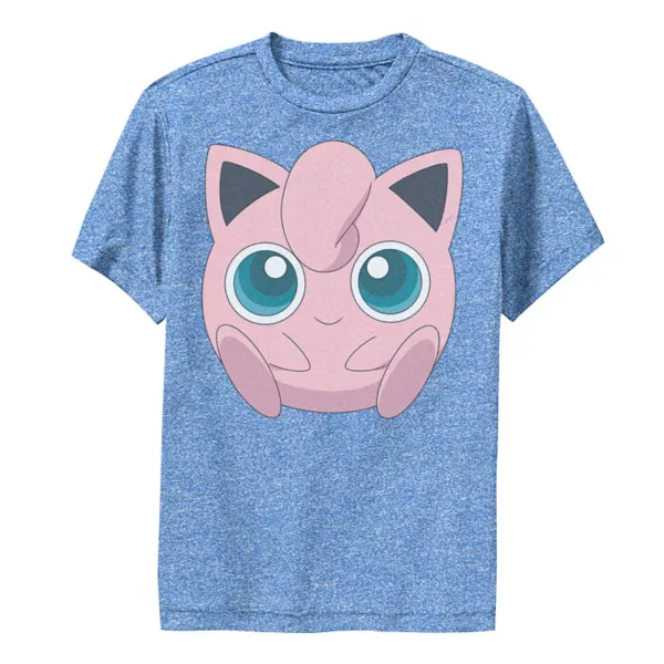 

Футболка с изображением сидящего покемона Jigglypuff для мальчиков Licensed Character, синий