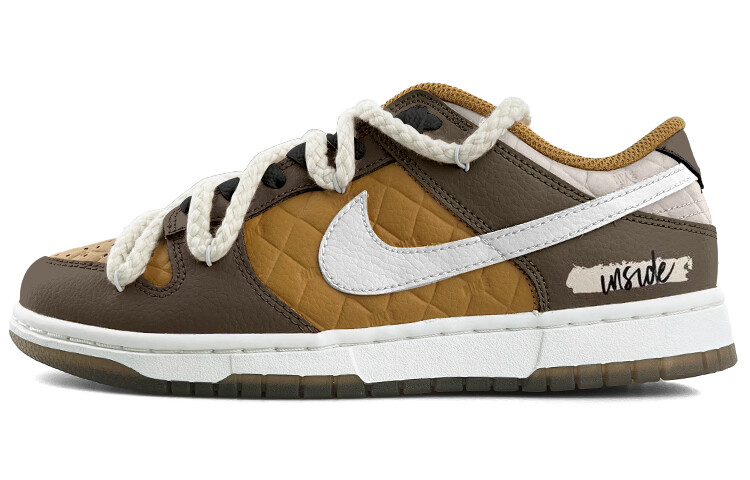 

Кроссовки Nike Dunk Skateboarding Shoes Women's Low-top Wheat, цвет Coffee