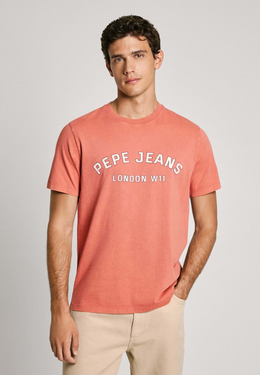 

Футболка с принтом ALDRIDGE Pepe Jeans, абрикос