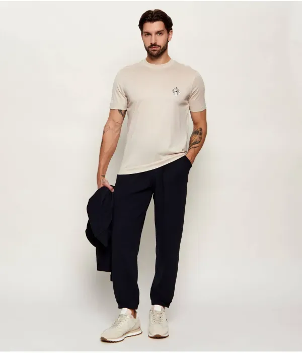 Футболка slim fit Emporio Armani, бежевый — фото 2