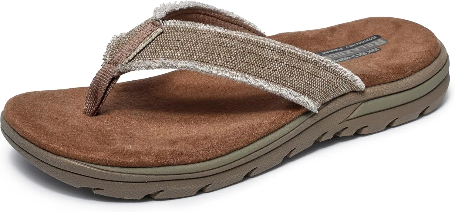 Мужские сандалии Skechers Supreme Bosnia с разделителем для пальцев ног, Beige Tan