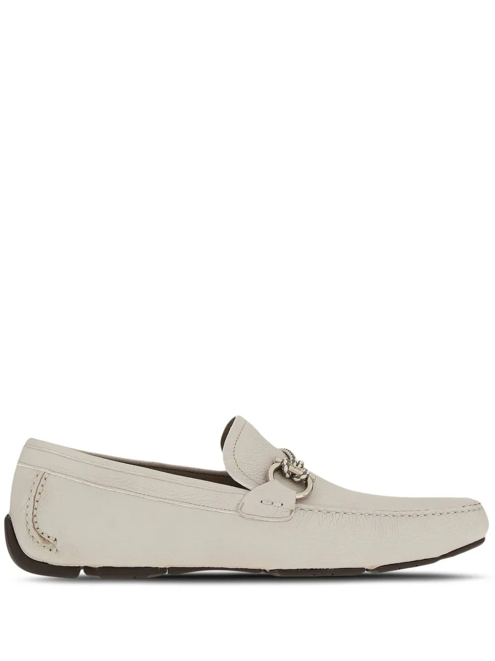 

Мокасины с декором Gancini Ferragamo, нейтральный