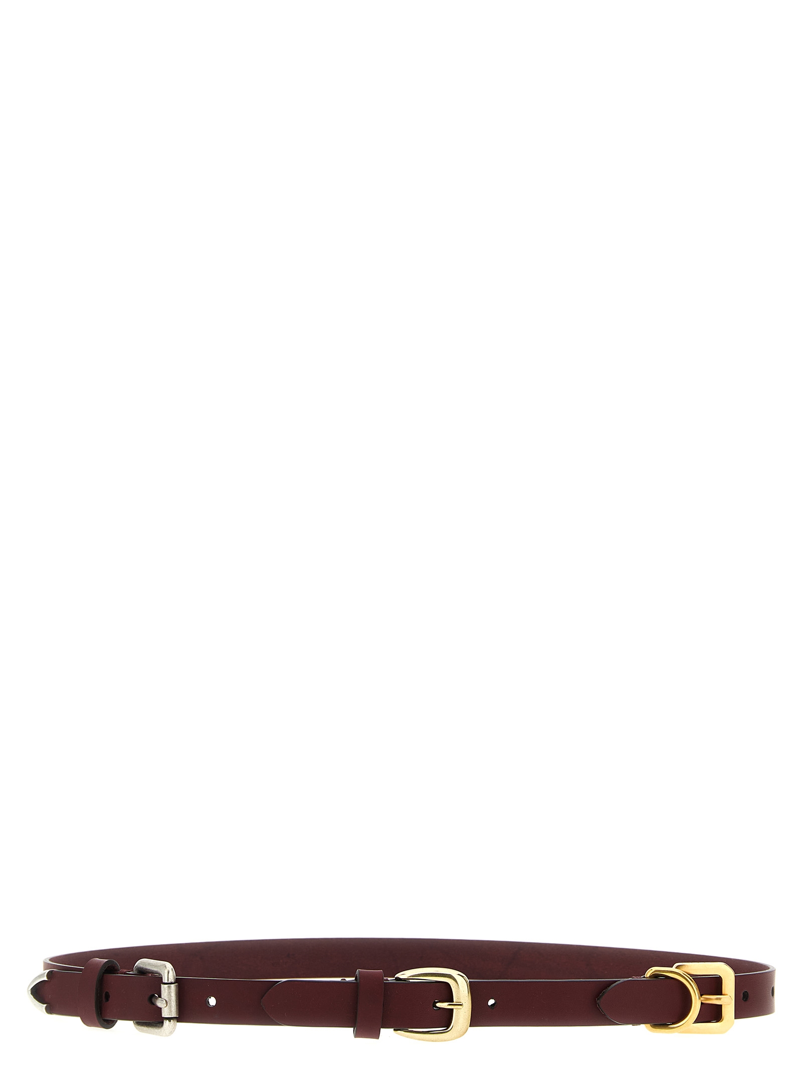 

Пояс с тройной пряжкой ETRO, бордовый