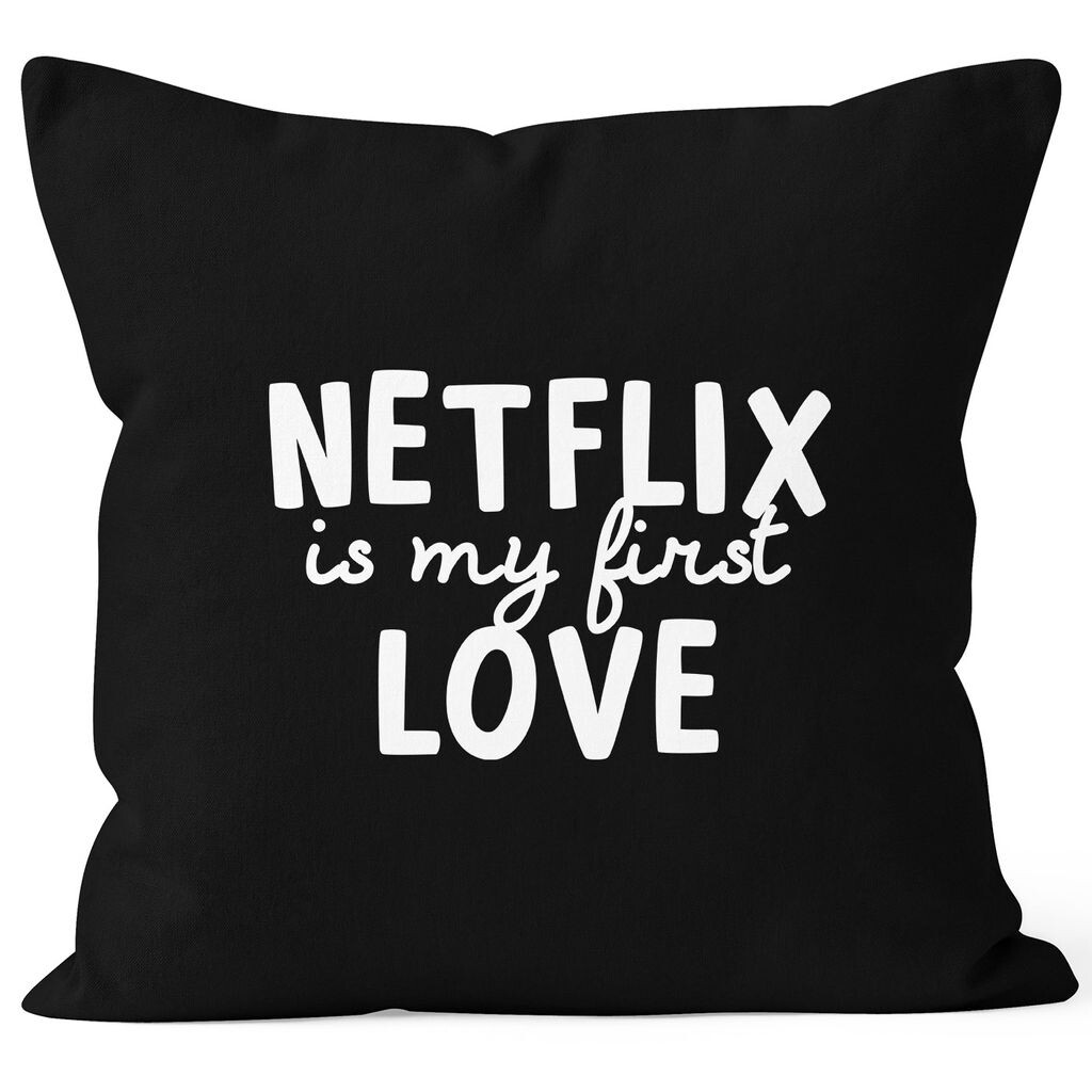 

Чехол на подушку Netflix — моя первая любовь, чехол на подушку, декоративная подушка, хлопок MoonWorks, черный, униразмер