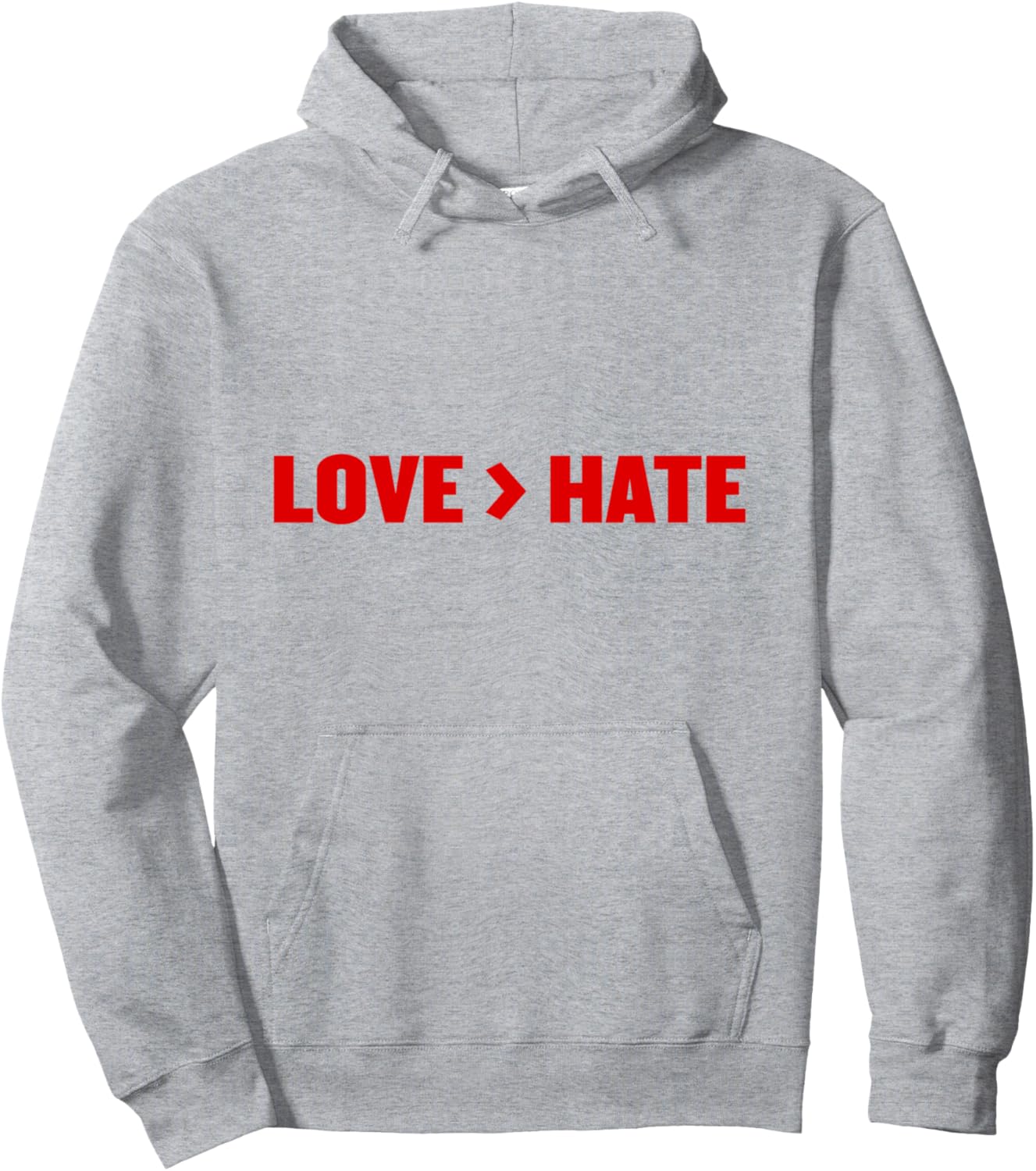 

ЛЮБОВЬ>НЕНАВИСТЬ Толстовка «Любовь сильнее ненависти» Love Greater Than Hate Shirts, серый