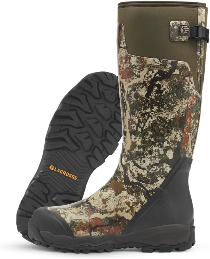 

Мужские охотничьи и ботинки LaCrosse Burly Rubber - водонепроницаемые резиновые, с пенным утеплителем, верхним ремешком, стелькой из ЭВА и противоскользящей подошвой, First Lite Specter