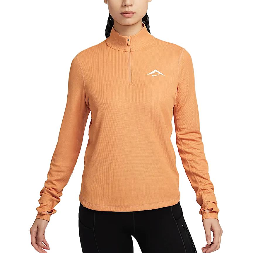Nike Футболка для бега dri fit женская moon copper/phantom gray white/silver/mountain white — фото 3