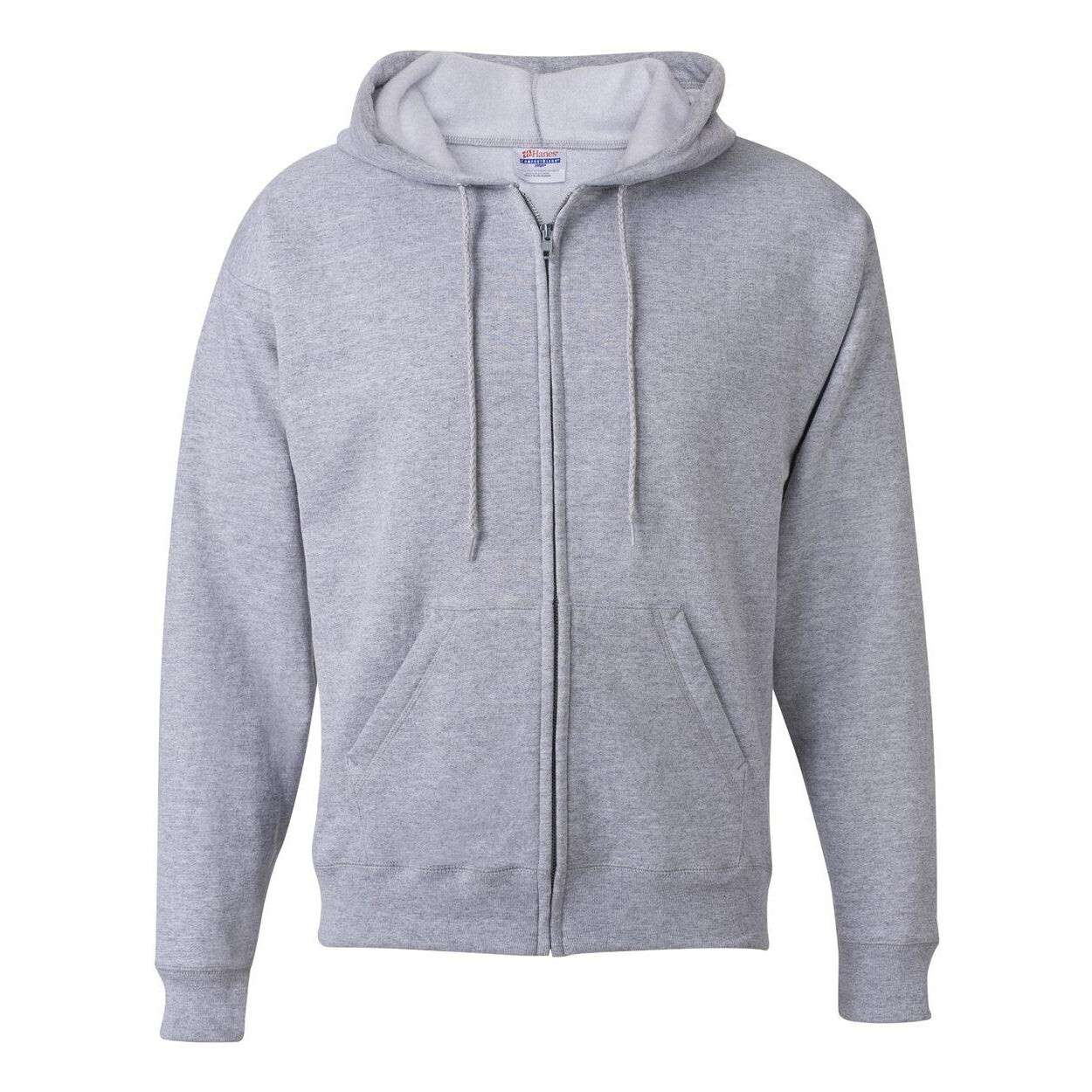 

Толстовка с капюшоном и молнией во всю длину Hanes Ecosmart, цвет Light Steel
