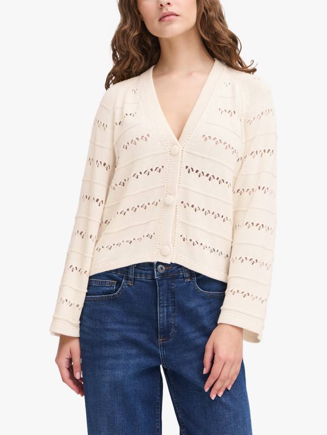 

Кардиган Laluha с открытой вязкой и V-образным вырезом ICHI, Birch