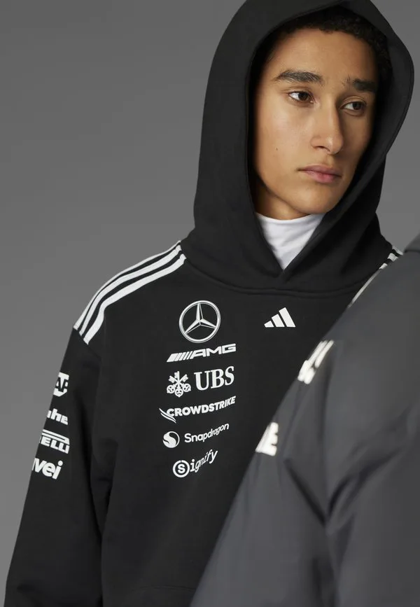 Мужская толстовка mercedes amg petronas formula one team Adidas Originals, Black White — фото 3