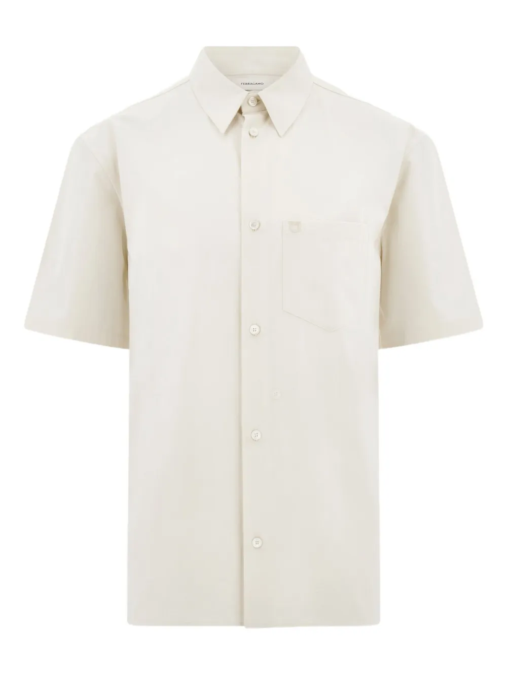 

Рубашка с короткими рукавами и нагрудным карманом Ferragamo, белый