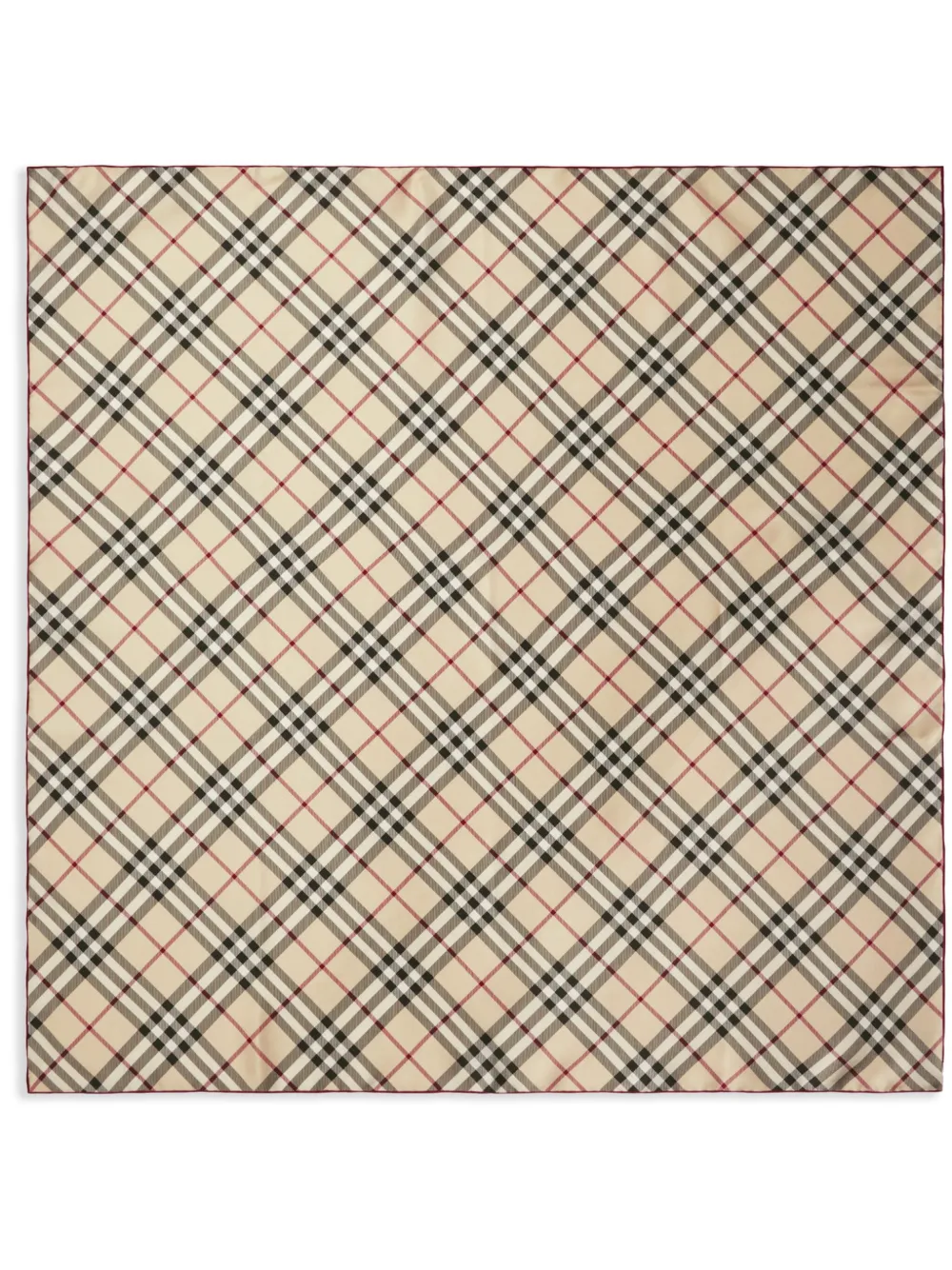 

Шелковый платок в клетку BURBERRY, нейтральный