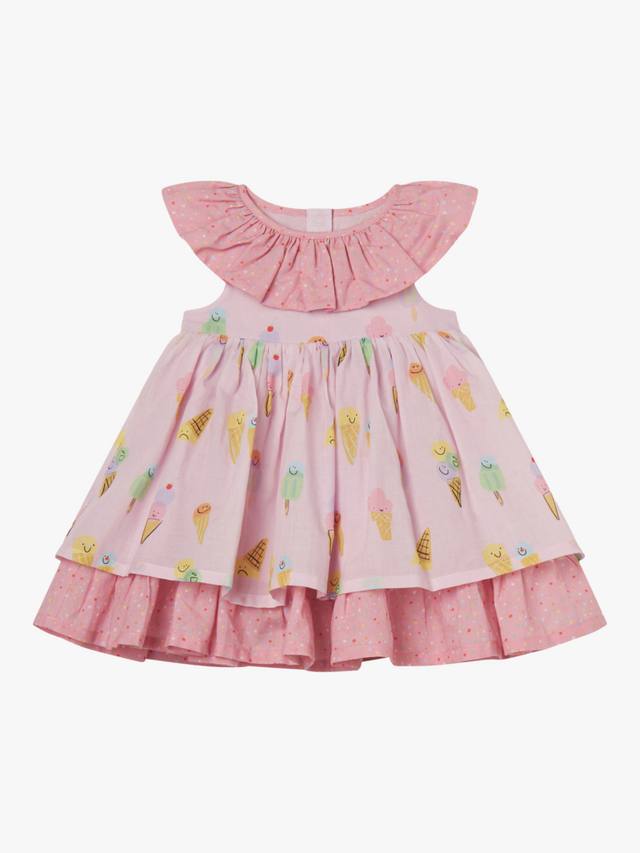 

Детское хлопчатобумажное платье-мороженое без рукавов Stella McCartney Kids, розовый