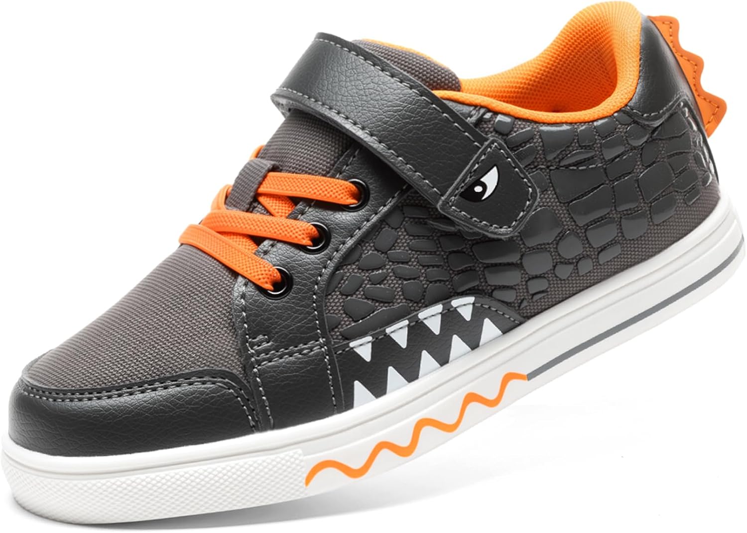 

Кроссовки DREAM PAIRS для мальчиков, маленькие дети, обувь для малышей, повседневные прогулочные кроссовки с противоскользящей подошвой и застежкой-липучкой, оранжевый/серый