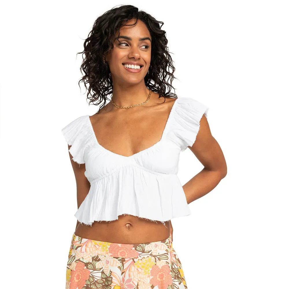 

Футболка Roxy Brisa Woven Top, бежевый