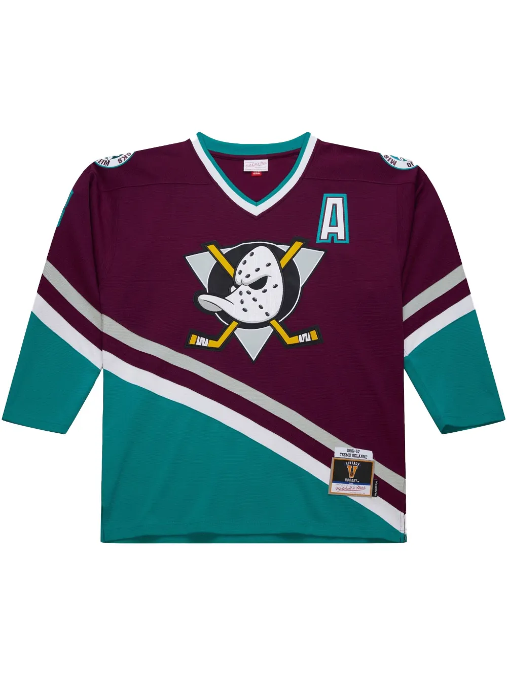 

Топ NHL Dark Ducks 1996 Teemu Selanne Mitchell & Ness, фиолетовый