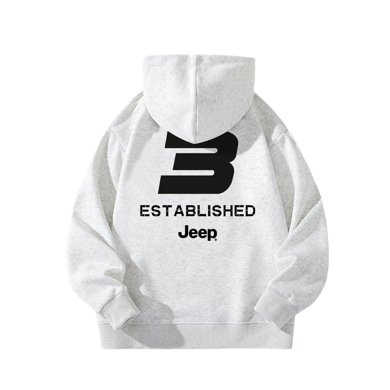 Толстовка с капюшоном утепленная для школьников Jeep, new year красный — фото 3